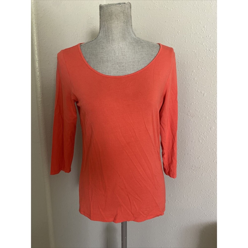 Pure Collection Women's top Modal Pink CORAL  3/4 sleeve, size 8